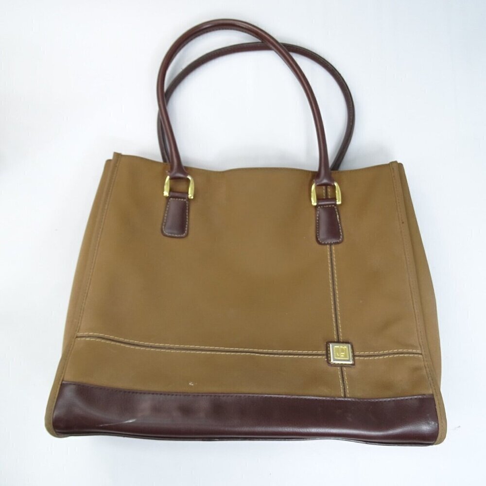 FLAWS- Diane Von Furstenberg Large Tote Shoulder Bag DVF Brown Vintage